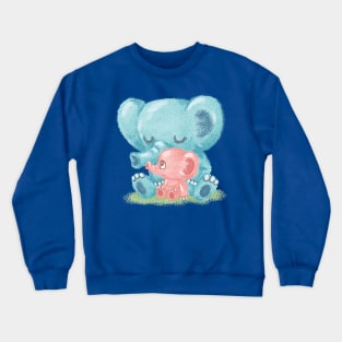 Family of elephant Crewneck Sweatshirt